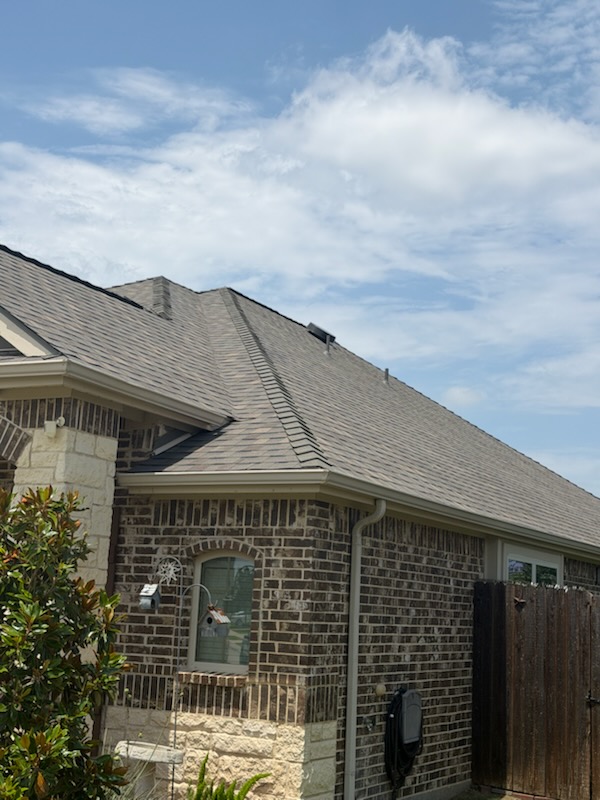Fireman’s Roofing recent McKinney gutter project — side run